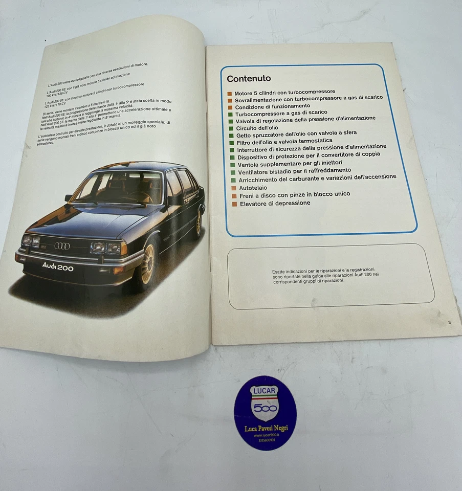 NOZIONI TECNICHE  AUDI200 - Immagine 3 di 3