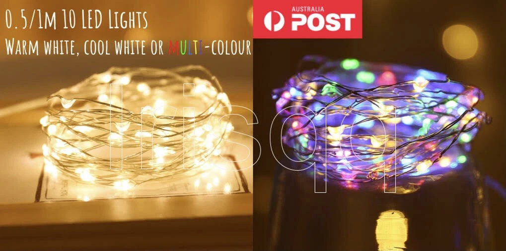 LED 0.5M 1M Battery Operated Copper Wire String Lights Fairy Lights Cake Bouquet