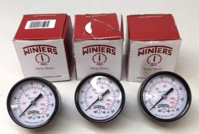 #ad Winters 36TV70 Pressure Gauge PEM1408LF 0 160 Psi 2quot; Dial Pack of 3 $25.00