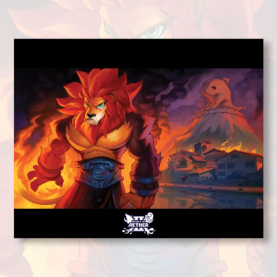 Zetterburn Rivals of Aether 2 Ltd Edition Poster Print 16x20 Furry