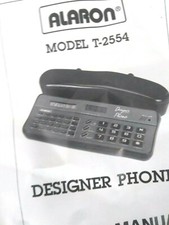 ALARON MODEL T-2554 DESIGNER PHONE w/ Owner's Manual. VINTAGE PREOWN-LIQUIDATION