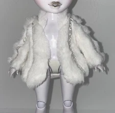 Rainbow High Shadow Series Natasha Zima Doll Outfit White Jacket Faux Fur Coat