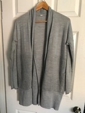 Lululemon women's wool long wrap sweater light blue-gray EUC 6 or 8 super warm