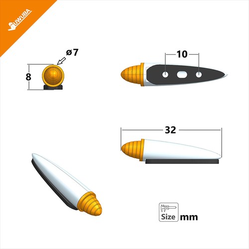 Plastic Roof Light Marker Lamp for TAMIYA 1/14 RC Tractor Truck Dumper Lorry - Picture 3 of 5