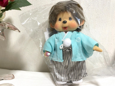 MONCHHICHI BOY Sekiguchi 7.75''H Hakama Kimono Japanese Outfit Plush Doll F/S