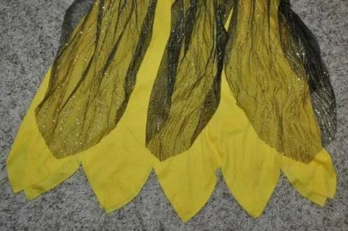 Disfraz de Abejorro Halloween 8/10 Amarillo Negro 3 Piezas Vestido Alas Fiesta Mujer Foto 4 de 4