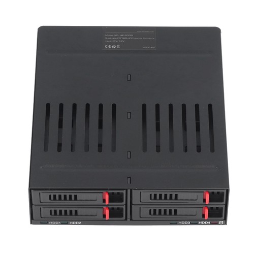 4 Bay HDD Cage Chassis 5.25in Drive Tray 2.5in Mobile Rack Hot Swap Cage - Picture 2 of 12