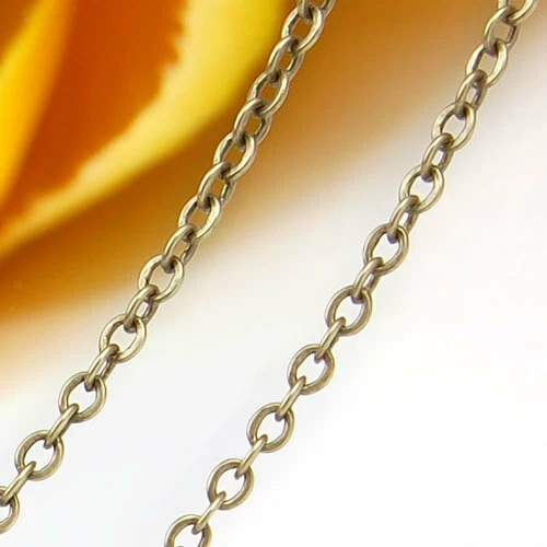 FRESH MEN SOLID METAL BRASS CHAIN LINK OVAL LINK DIY JEWELRY 61 Cm LONG