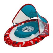 Swim Ways Baby Spring Float with Sun Canopy Red Blue Dots Whales Design