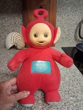 Teletubbies Plush Doll Ragdoll Prod 1998 Flocked Vintage Toy Red