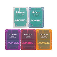 MX4SIO SIO2SD SD Card Adapter for PS2 Memory Card Expansion for SIO Blue Clear