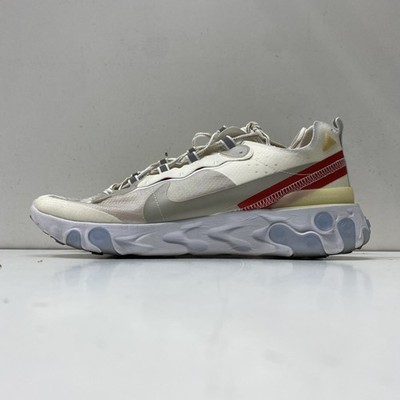 Nike React Element 87 Sail Light Bone Rush Orange Lifestyle Sneakers Size 11