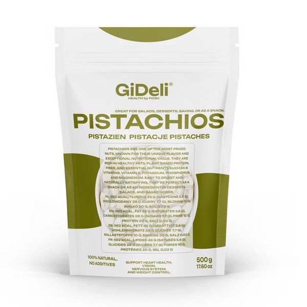 Pistachos 500g Salados Tostados con Cáscara Vegano Keto Rico en Proteínas...