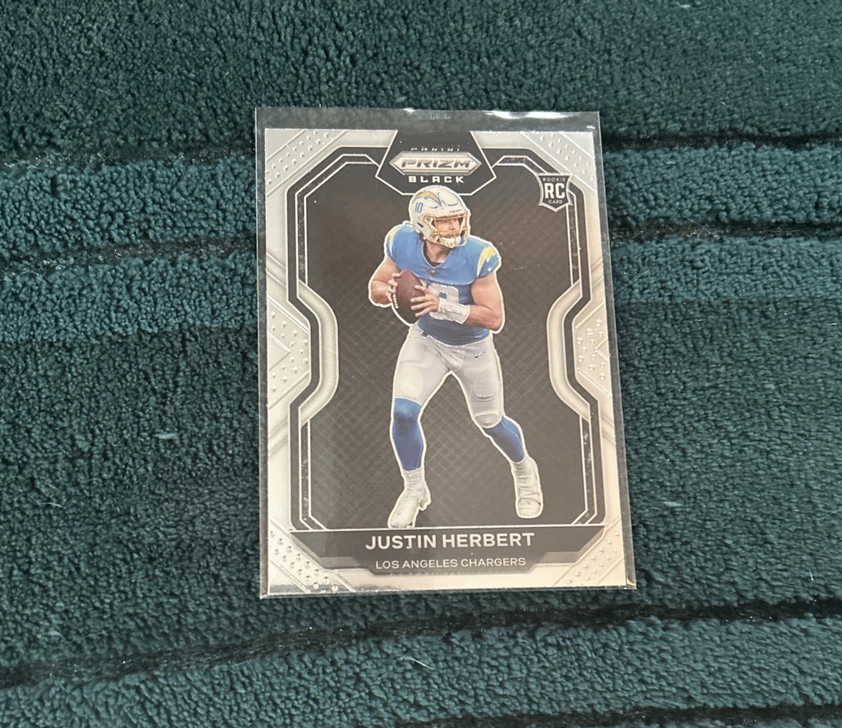2020 Panini Chronicles - Prizm Black Justin Herbert #PB-3 (RC) Chargers
