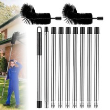 10FT Long Reach Telescopic Pole Gutter Cleaning Tool Adjustable Roof Cleaner