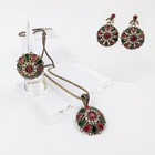 Vintage Jewelry Set Necklace Ring Earrings Embellished Turkish Vibe Statement