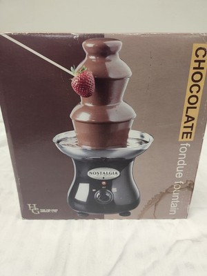 Nostalgia Chocolate Fondue Fountain NEW Open Box ~ 3 Tier ~ Adjustable Flow