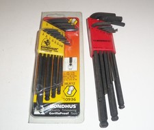 BONDHUS METRIC & SAE BALL END ALLEN HEX WRENCH SETS MADE USA 1.5-10MM& .050-5/16