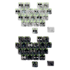 Cute Luoxiaohei Cats Heart Shine Through Keycaps 21 Key Set PC Material Keycap