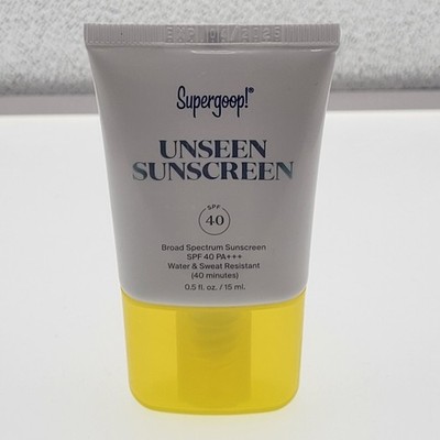 SUPERGOOP! Unseen Sunscreen SPF40 0.5 oz Mini Travel Size, Brand New/Sealed