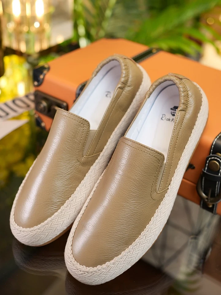 Летние мужские повседневные мокасины без шнуровки из натуральной кожи размер - Изображение 4 из 4