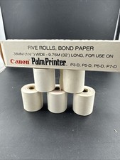 5x Canon Calculator Paper Rolls 23809 38mm x 32' 16 lb White Bond Vintage