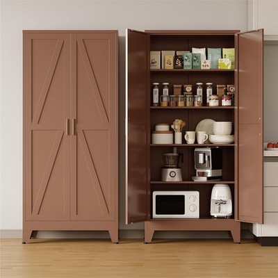 31.5'' W x 15.75'' D x 71'' H  Metal Sturdy Utility Cabinet with 4 Shelves and door