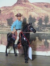 Hartland Josh Randall with horse saddle hat mare's laig rifle tag