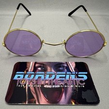 Round Hippie Style Purple Tinted Small 5 Inch Wide Sunglasses