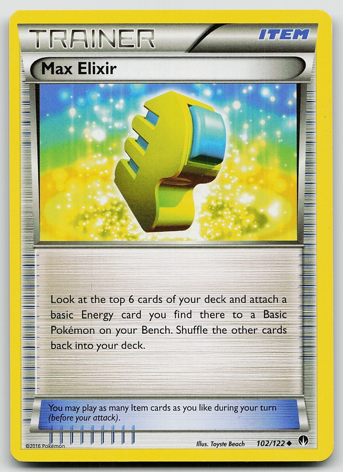 Max Elixir 102/122 XY - BREAKpoint Uncommon Pokemon TCG Toyste Beach LP