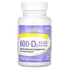 Calcium and Vitamin D3 Supplement 120 Count Non GMO Gluten Free Bone Health S...