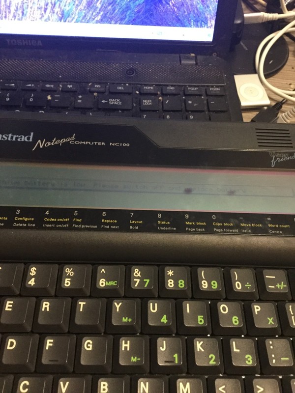 faulty/untested Amstrad Notepad Computer NC100 with Original Case for parts.