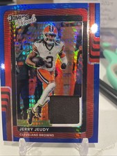 2025 Donruss Optic Jerry Jeudy Threads Blue Hyper 