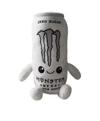 Monster Energy Ultra White Zero Sugar Plüschtier Dose weiß/schwarz klein