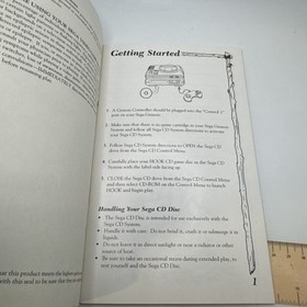 Vintage 1992 HOOK Sega CD Game System Instruction Manual Booklet **ONLY**