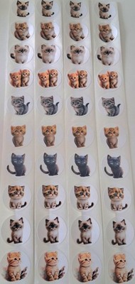 Stickers, Aufkleber 100 STK ,Katze,Dekorieren,Basteln