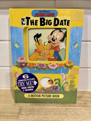1994 Vintage DisneyMickey & Minnie Mouse Big Date Motion Picture Animated Book