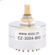 EIZZ 3 Ways 4 Poles Audio Signal Source Selector Rotary Switch 4 Input 1 Output