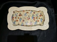 Rare Vintage, 1920-37, Lancaster & Sons, Old Cottage Floral Chintz, Rect Platter