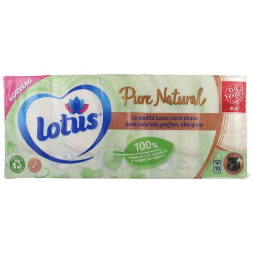 Lotus Pure Natural 10 Cases of 9 Tissues - Picture 1 of 1