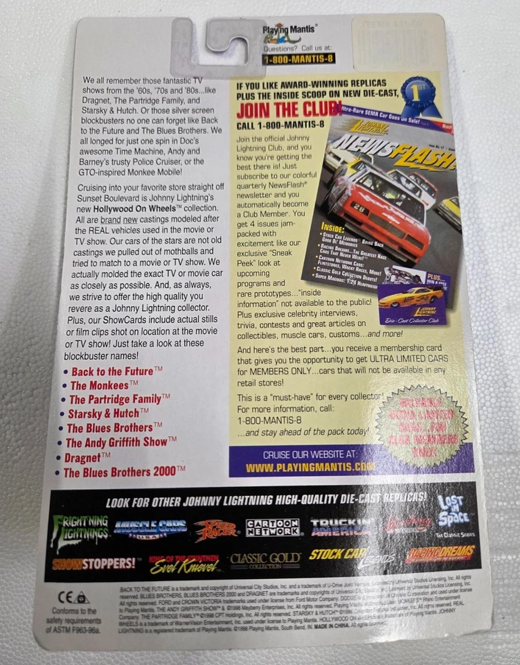 Johnny Lightning Hollywood on Wheels  Cars SET OF 8 - Image 3 of 4