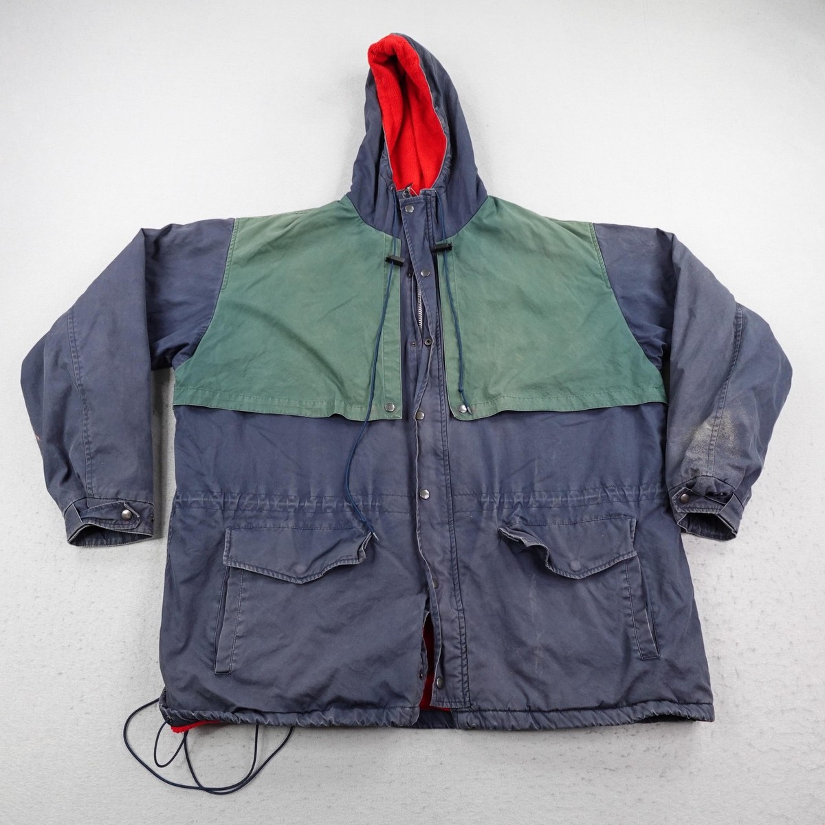 Vintage Polo Ralph Lauren Jacket XL Blue Green Hi Tech Fleece