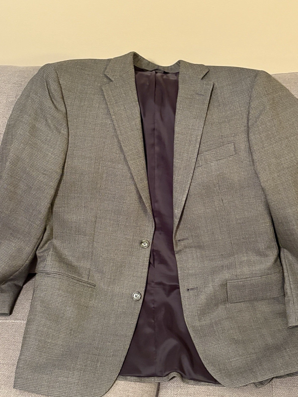 Jos. A. Bank Traveler's Collection Tailored Fit Plaid Wool Blazer Jacket 41 Reg