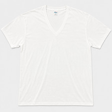 Vintage Jockey Mens XL 46-48 White V Neck Power Knit T Shirt USA Made