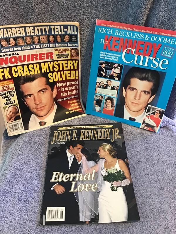 Vtg John F Kennedy Jr Magazine JFK JR Commemorative CAROLYN Curse Enquirer Lot
