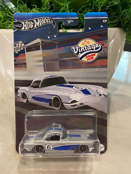 Hot Wheels Vintage Racing Club 1/5 1962 Corvette 1:64 Silber Diecast HRV10-image