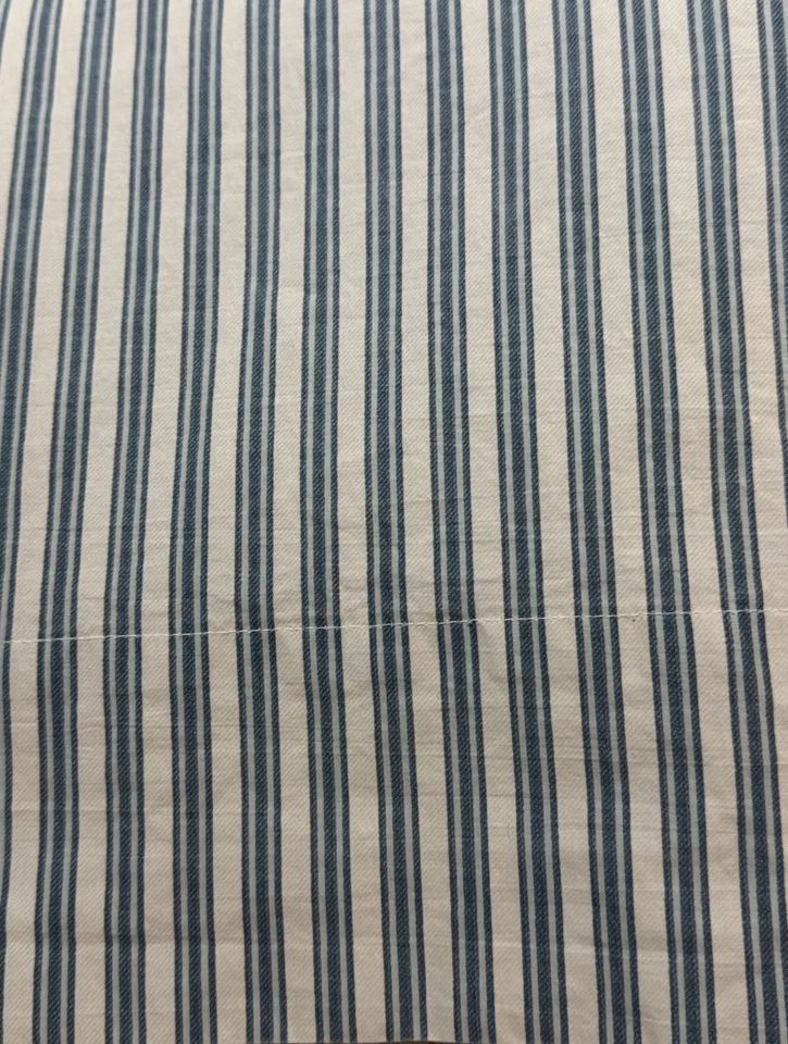 Ralph Lauren Claudine Blue Striped Full Flat Sheet & 2 Pillowcase Set USA - 3 Pc - Image 2 of 4