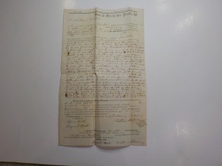 Antique Document 1857 Lyman Hendrick Fairfield Vermont Franklin Co. WWI USMC