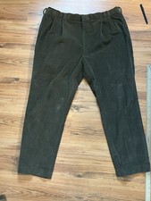 Ralph Lauren Purple Label Pleated Corduroy Pant Green