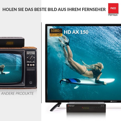 RED OPTICUM AX 150 HDTV Receptor Satelital con HDMI - SCART - USB 2.0 -S/PDIF Coaxial - Imagen 4 de 6